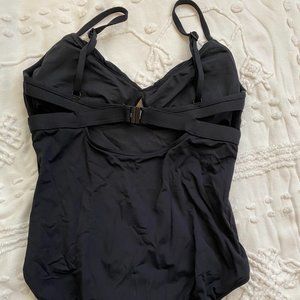 Seafolly peek-a-boo black swimsuit - like new